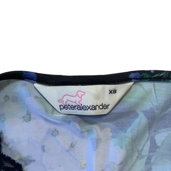 Black Floral Peter Alexander Robe Size XS - Picture 6 of 9